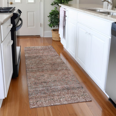 Tapis intérieur / extérieur lavable orange Nymara 