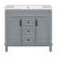 Meuble-lavabo moderne avec lavabo supérieur, meuble-lavabo moderne avec 2 portes à fermeture douce et 2 tiroirs, meuble-lavabo simple-432471574
