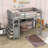 Dorie Kids 6 Drawers Wooden Loft Bed With Desk and Shelves-920519152-920519154
