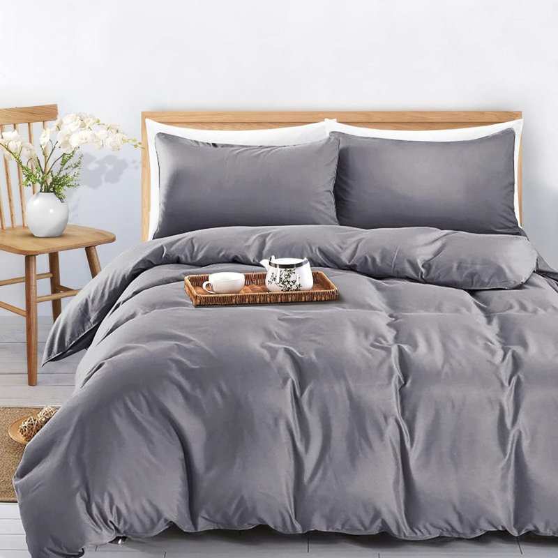 Microfiber Solid Colour Duvet Cover Set