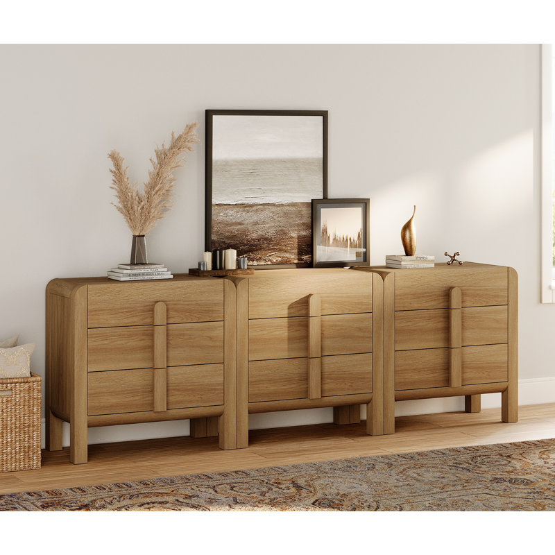 Ensemble de commode 94,5 po Ackerman Mid-Century, Noyer