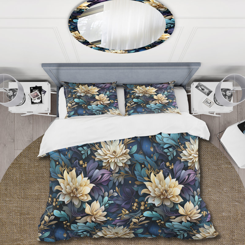 Ensemble de housse de couette Deep Emerald, Housse de couette pour très grand lit et 2 très