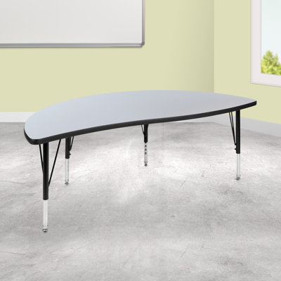 Goddard Half Circle Wave Collaborative Adjustable Height Activity Table