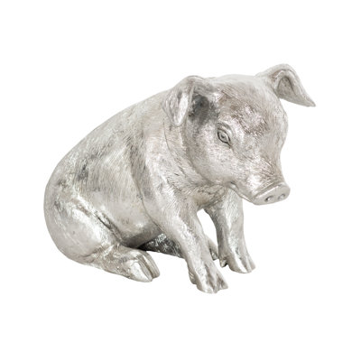 Dusek Sitting Piglet Tabletop Sculpture