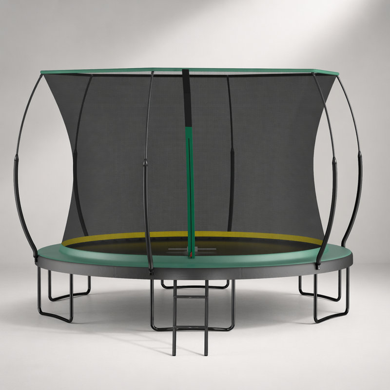Trampoline 14 pi avec cordes élastiques Springfree No Gap, sécurité accrue et durabilité pour le plaisir en famille