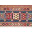 Tapis rouge noué à la main de conception unique 5 pi 1 po x 6 pi 9 po