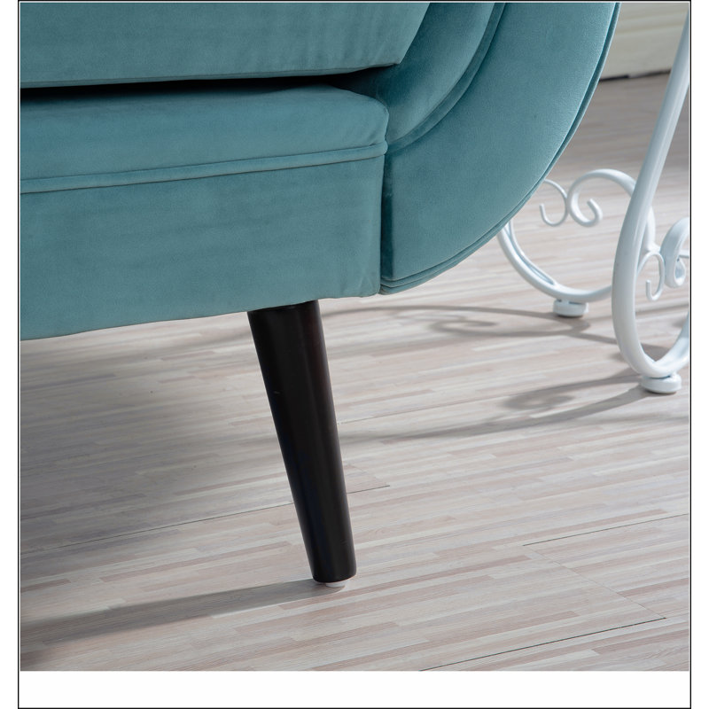 Chaise longue avec accoudoirs à volutes, Vert