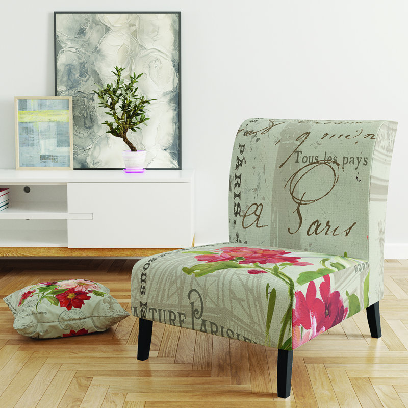 Fauteuil de chambre rembourré en velours rouge