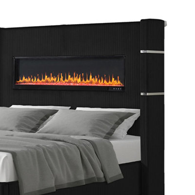 Ashray Upholstered Wingback Bed