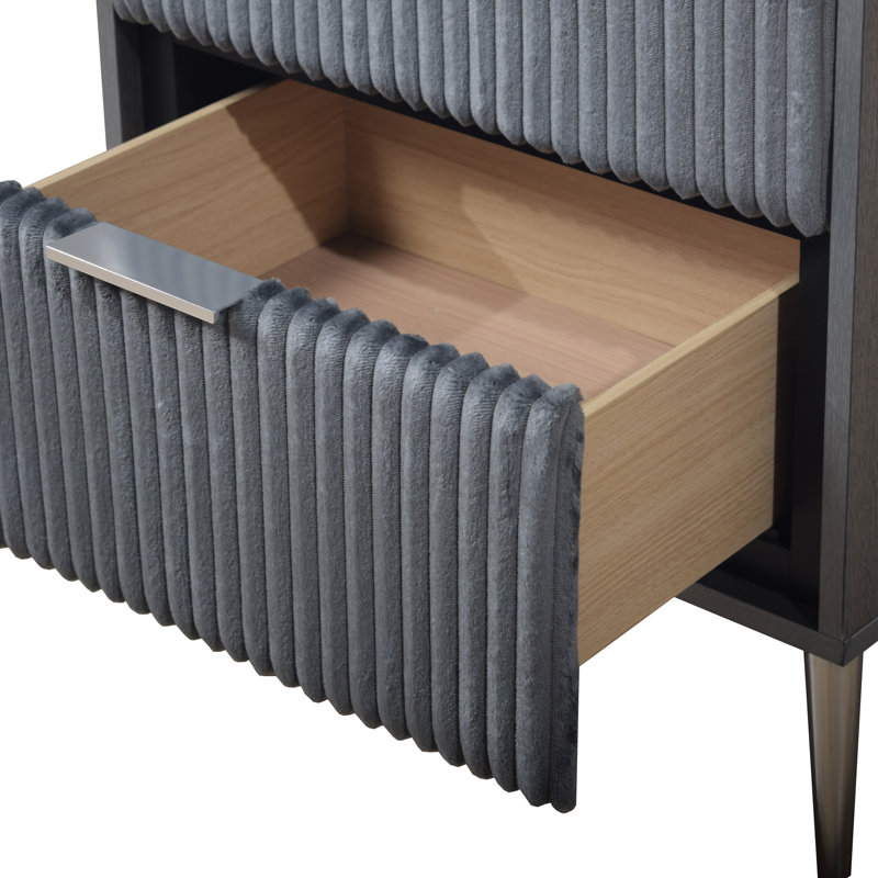 Ochlocknee 21.7'' W Nightstand, Gray