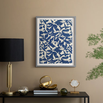 «Vintage Abstract Print», reproduction encadrée en bois massif
