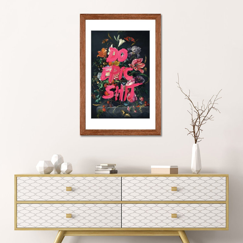 «Do Epic Shit» par Jonas Loose, reproduction sur toile, H 26 po x l 18 po, Impression encadrée sans passe-partout