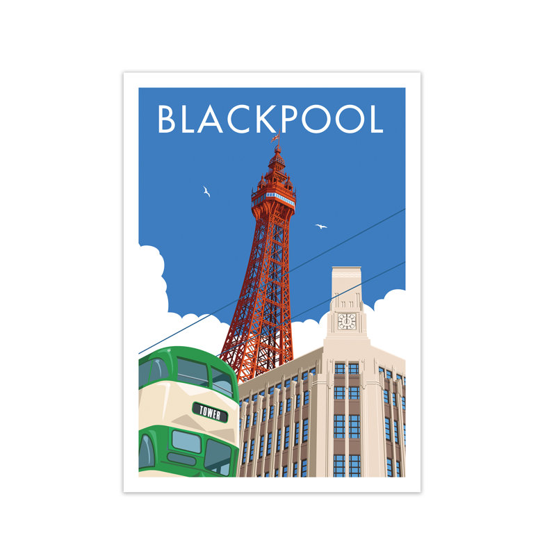 Blackpool Tower by Stephen Millership - Print, No Frame, 84.1 cm H x 59.4 cm W x 0.2 cm D