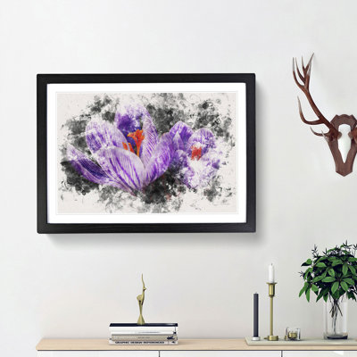 Purple Crocus Flower - Framed Print