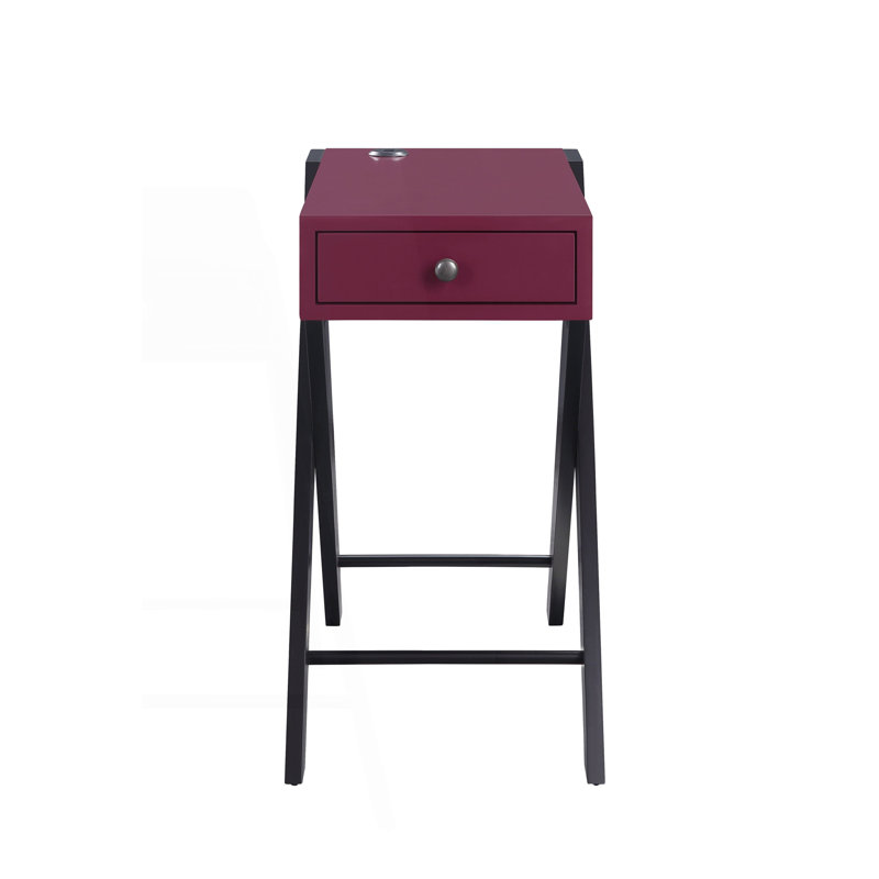 Modren Rectangular Side Table Ebern Designs Modern Rectangular Side Table With Drawer, End Table ...