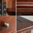 American style louvered door shoe cabinet