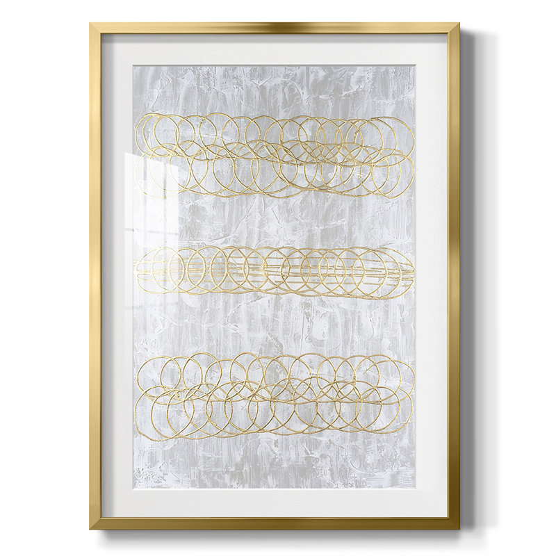 Frosted Helix I -Framed Print, 28.5" H x 20.5" W, Gold