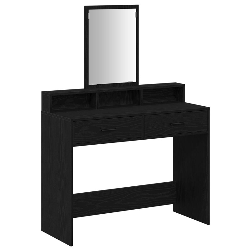 Engineered Wood 100 X 41 X 140 Cm Storage, Black Oak