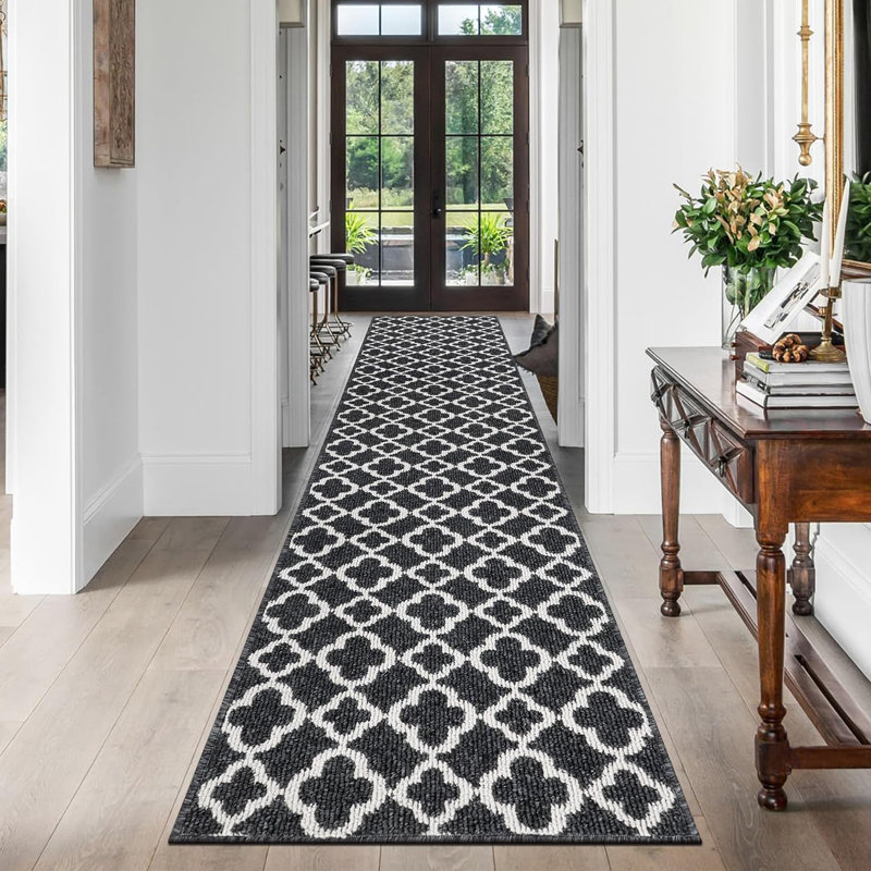 Tapis de cuisine large et long avec tapis de cuisine lavable, Tapis de couloir 2 pi x 10 pi, Brun