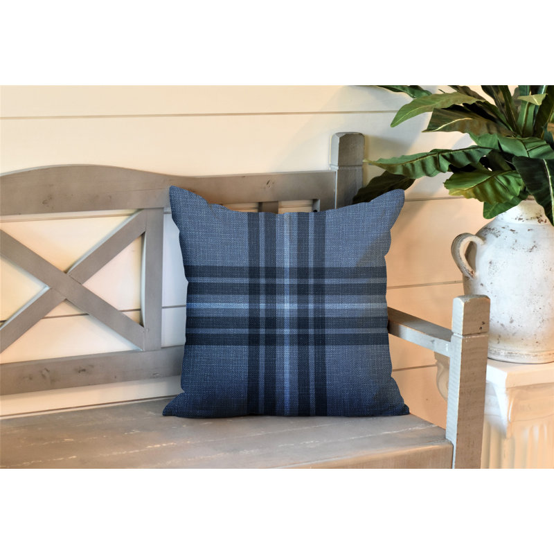Coussin intérieur / extérieur Brady, L 15 po x H 15 po, Bleu