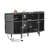 Half-Moon Record Player Stand With Charging Station-1327748399