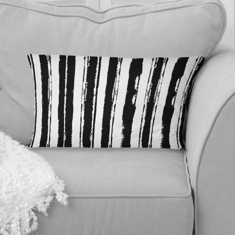 Coussin lombaire transitionnel noir et blanc I