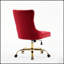 Chaise de bureau moderne rembourrée et capitonnée en velours avec base en métal doré, chaise de bureau pivotante réglable-1807764640-1807764646-1807764650