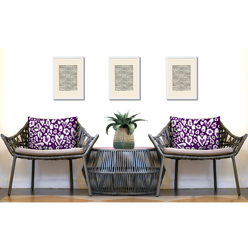 Oreiller réversible intérieur / extérieur à imprimé zébré Bobbi, 20 po x 14 po, Purple