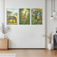 «Zebra Giraffe And Butterfly Safari Wildlife», reproduction d'art sur toile tendue sur toile, ensemble de 3