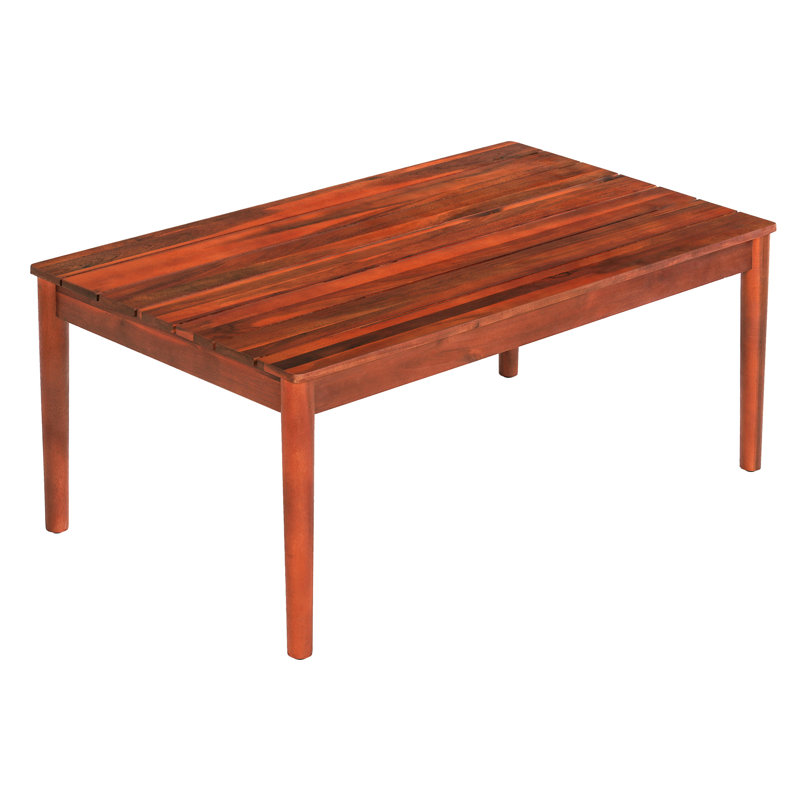 Rustic Wood Outdoor Coffee Table, Color, 36.36" Wide, 21.04" Deep, 14.79" Tall Table In Style, Construction, X 14.79", Streamlined Feature