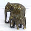 Ensemble de 2 figurines éléphant en bois et papier mâché
