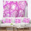 Motif rose abstrait sur fond blanc tapisserie-28497588
