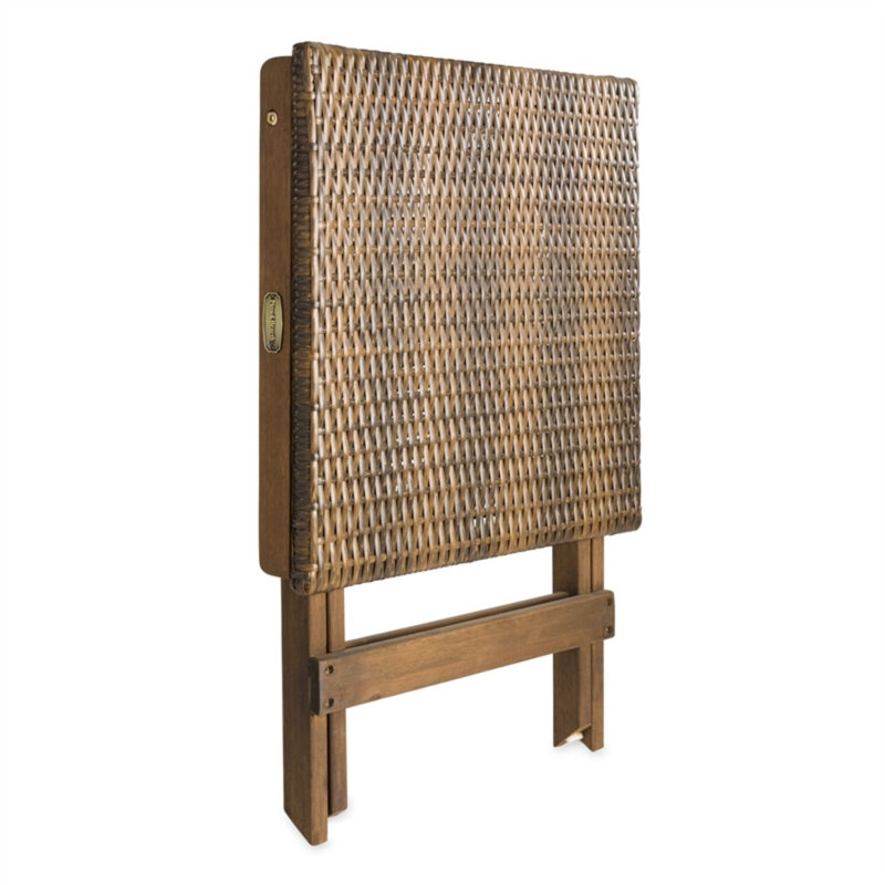 Claytor Square Folding Outdoor Side Table , 18'' in. W 18'' in. D, Brown