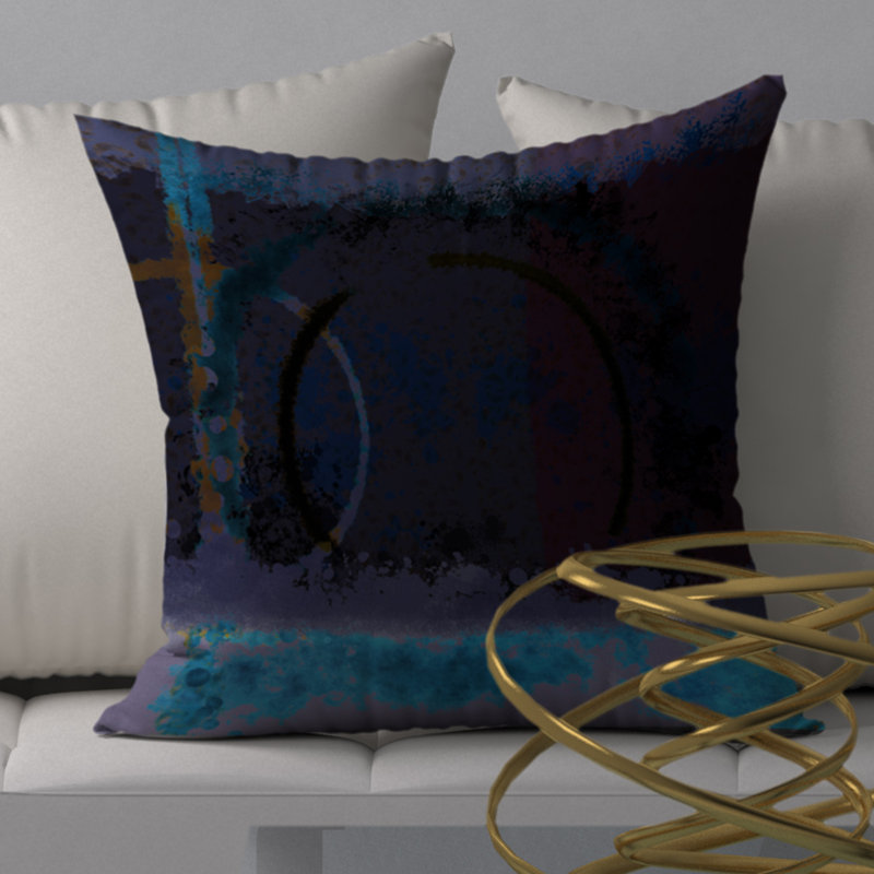 Abstract Reversible Throw Pillow, 18" x 18"