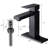 Bathroom Faucet 1 Hole, Stainless Steel, Matte Black Finish, With And Drain Assembly Contemporary Faucet, Black, Convenient Temperature Control-121639028