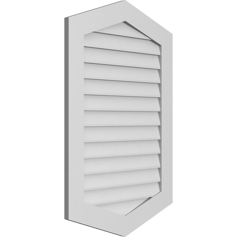 Ventilé vertical à pignon vertical 4/12 po, H 42 po x l 28 po x P 1 po