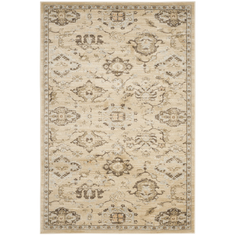 Tapis à motif floral McCabe, Rectangle 5 pi 1 po x 7 pi 7 po