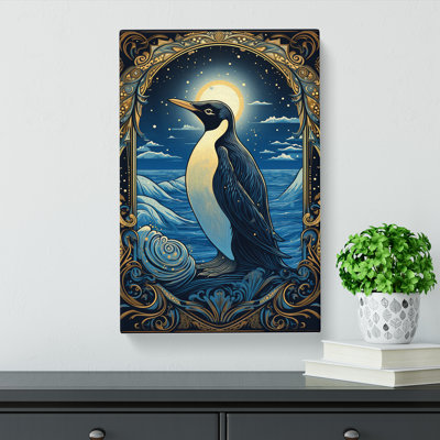 Penguin Art Nouveau Art - Wall Art
