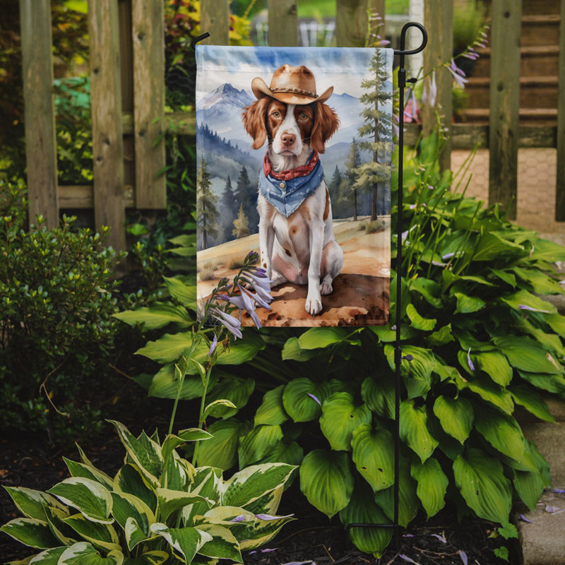 Drapeau Cowboy Welcome Garden, Épagneul Brittany