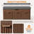 Multi - Functional Entryway Bench, Hidden Shoe Storage, Upholstered Cushion & Modern Wood Finish