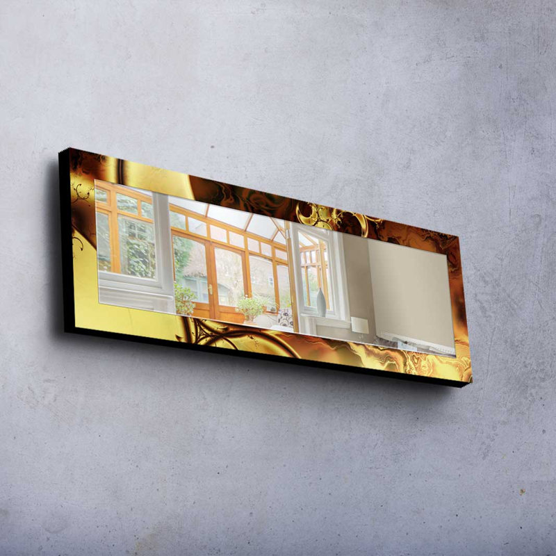 Élégant miroir décoratif avec cadre 100% bois de pin, 15,7 po x 47,2 po | Miroir en verre véritable (épaisseur: 0,2 pouce) | Peinture sur tissu élégante | Idéal pour le salon, la chambre à coucher et le vestibule