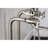 Kingston Brass Essex Three-Handle 2-Hole Freestanding Clawfoot Tub Faucet Package with Supply Line and Stop Valve-53502225