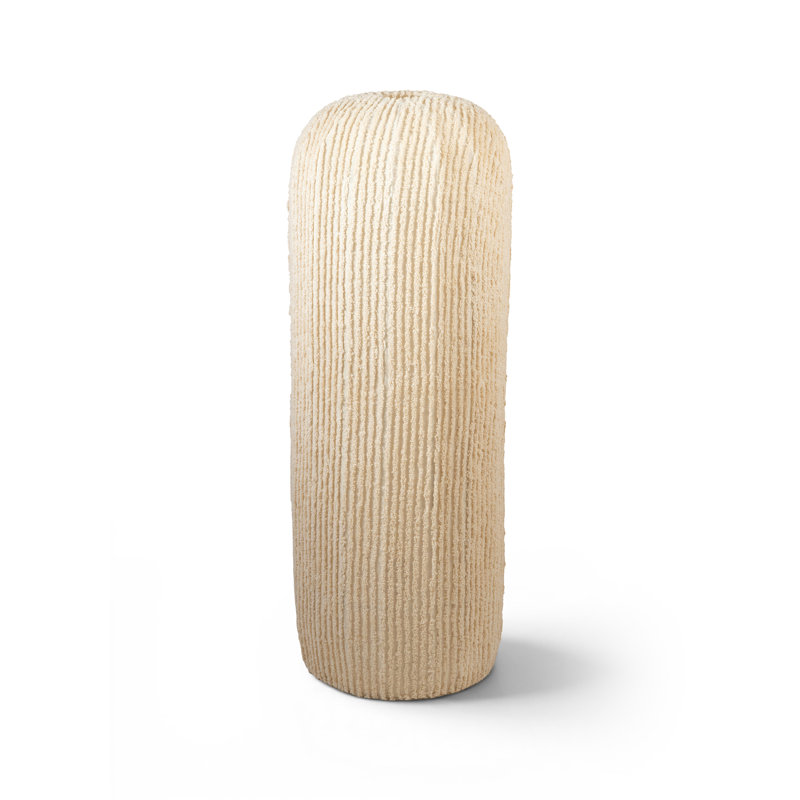 Lampe sur pied en tissu beige Colberta