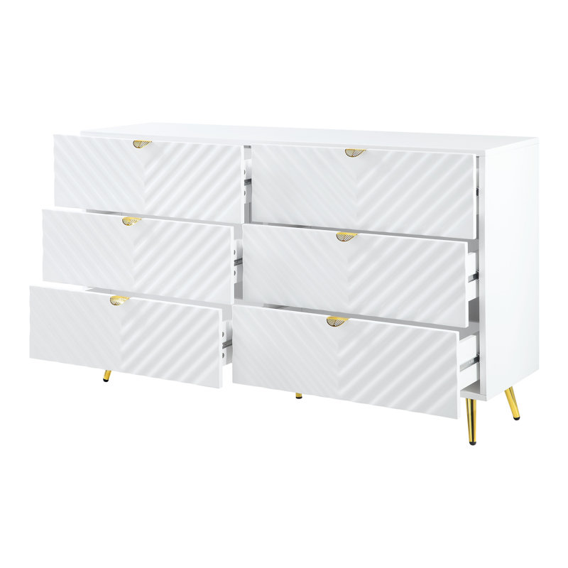 Commode, finition blanche ultrabrillante