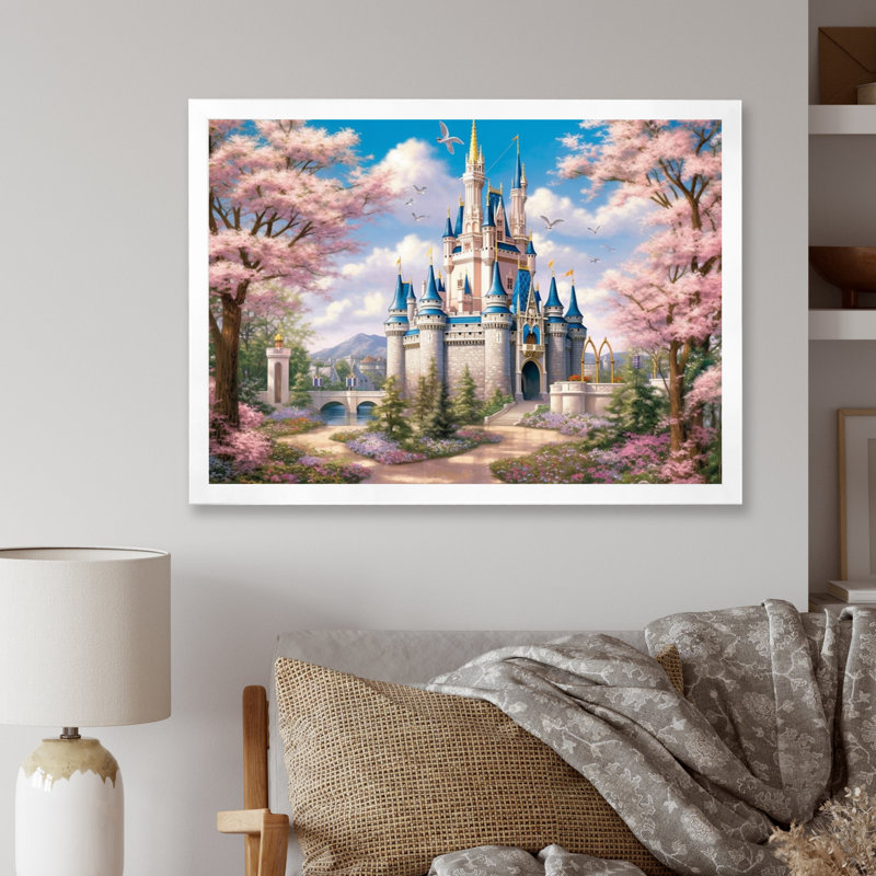 «Enchantment Of Castles - Castles», reproduction sur toile encadrée, H 16 po x l 32 po x P 1 po, Cadre photo blanc