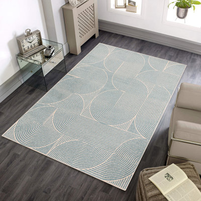 Briscoe Blue Geometric Area Rug