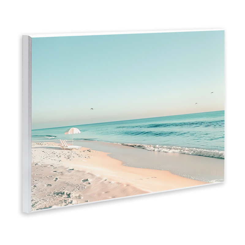 Sunlit Shoreline Horizon, plaque murale, design par Lazar Studio, H 13 po x l 19 po