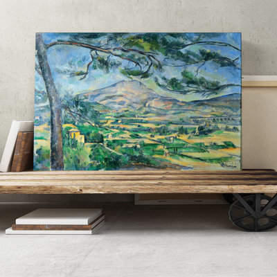 Montagne Sainte Victoire (5) by Paul Cézanne - Wrapped Canvas