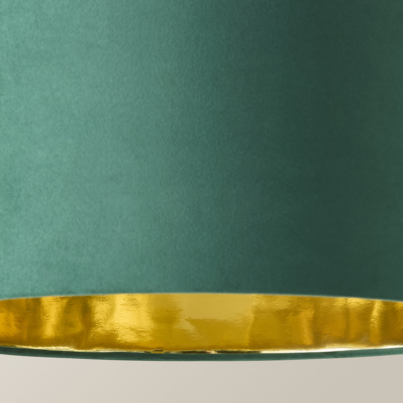 Ajua Linen Blend Drum Lamp Shade ( Slip-On ) in Green, 25" H x 45" W x 45" D