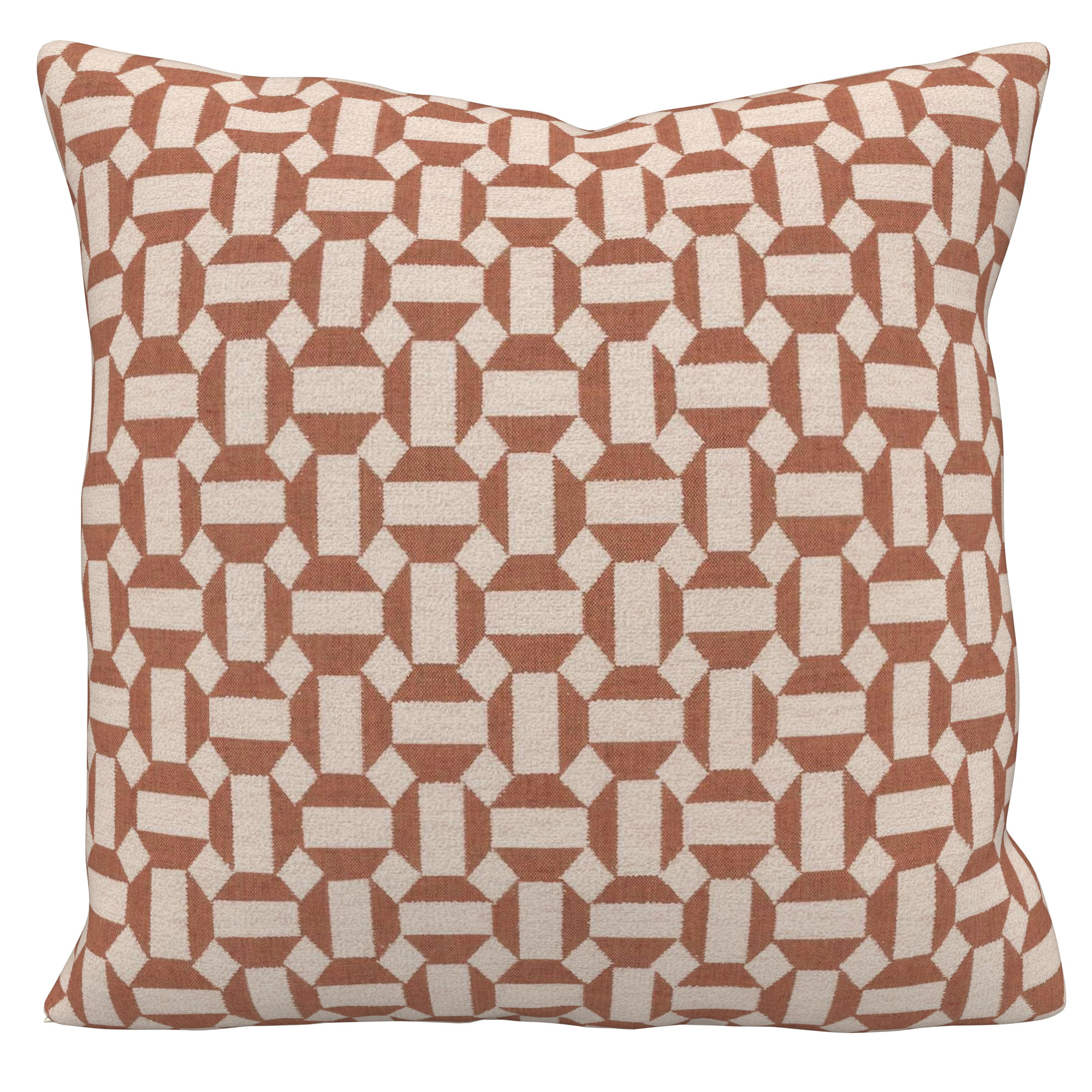Gabi Indoor/Outdoor Throw Pillow, 18 x 18 x 3, Assemble Clay